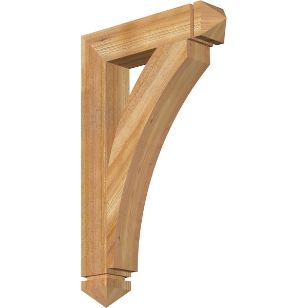 Ekena Millwork Thorton Arts & Crafts Rough Sawn Bracket, Western Red Cedar, 4"W x 20"D x 32"H BKT04X20X32THR03RWR - main
